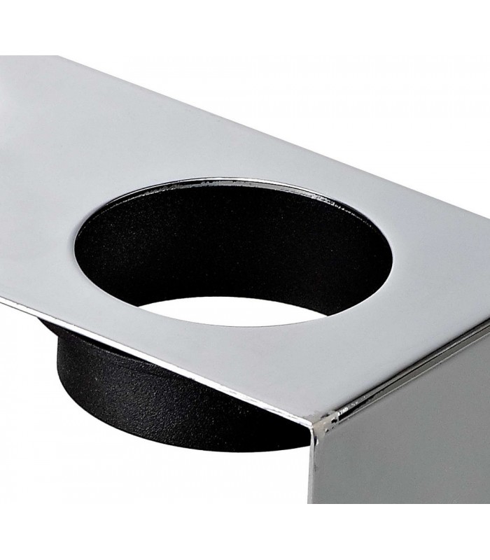 2 Light Ceiling GU10, White Paintable Gypsum With Polished Chrome Cover - 16