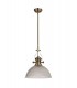Telescopic Dome Ceiling Pendant E27 With 38cm Dome Glass Shade, Antique Brass, Clear - 3