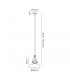 Telescopic Dome Ceiling Pendant E27 With 30cm Flat Round Glass Shade, Antique Brass, Clear - 2