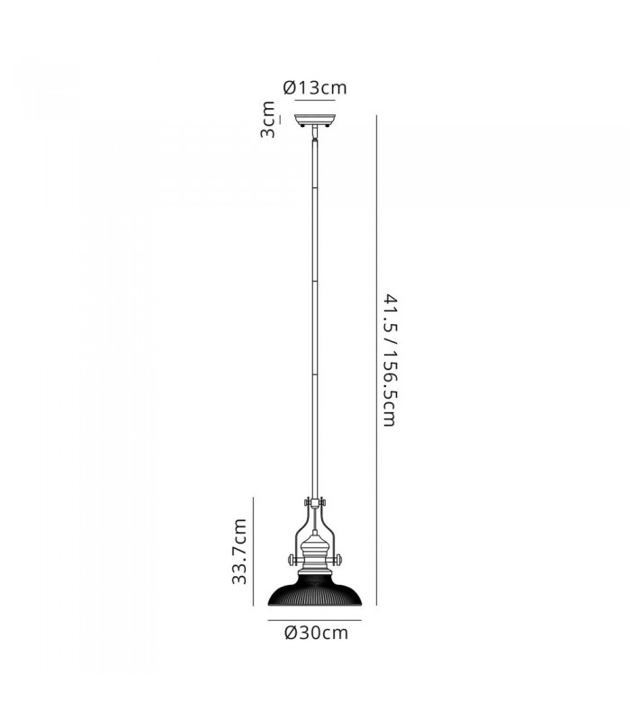 Telescopic Dome Ceiling Pendant E27 With 30cm Round Glass Shade, Polished Nickel, Amber - 2