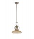 Telescopic Dome Ceiling Pendant E27 With 30cm Round Glass Shade, Polished Nickel, Amber - 3
