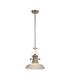 Telescopic Dome Ceiling Pendant E27 With 30cm Round Glass Shade, Polished Nickel, Clear - 1