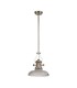 Telescopic Dome Ceiling Pendant E27 With 30cm Round Glass Shade, Polished Nickel, Clear - 3