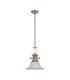 Telescopic Dome Ceiling Pendant E27 With 30cm Bell Glass Shade, Polished Nickel, Clear - 3