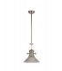 Telescopic Dome Ceiling Pendant E27 With 30cm Cone Glass Shade, Polished Nickel, Clear - 3
