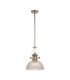 Telescopic Dome Ceiling Pendant E27 With 30cm Dome Glass Shade, Polished Nickel, Clear - 1