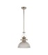 Telescopic Dome Ceiling Pendant E27 With 30cm Dome Glass Shade, Polished Nickel, Clear - 3