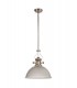 Telescopic Dome Ceiling Pendant E27 With 38cm Dome Glass Shade, Polished Nickel, Clear - 3