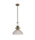 Telescopic Dome Ceiling Pendant E27 With 33.5cm Prismatic Glass Shade, Polished Nickel, Clear - 1