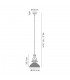 Telescopic Dome Ceiling Pendant E27 With 33.5cm Prismatic Glass Shade, Polished Nickel, Clear - 2