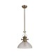 Telescopic Dome Ceiling Pendant E27 With 33.5cm Prismatic Glass Shade, Polished Nickel, Clear - 3