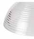 Telescopic Dome Ceiling Pendant E27 With 33.5cm Prismatic Glass Shade, Polished Nickel, Clear - 9