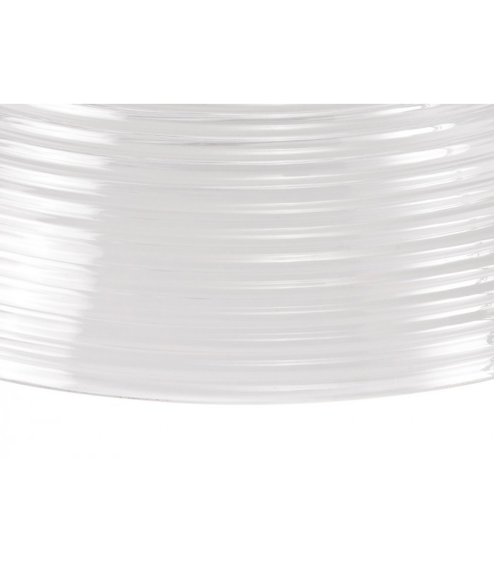 Telescopic Dome Ceiling Pendant E27 With 33.5cm Prismatic Glass Shade, Polished Nickel, Clear - 10