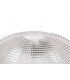 1 Light Telescopic Ceiling Pendant E27 With 30cm Prismatic Glass Shade, Polished Nickel, Clear - 8