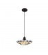 1 Light Ceiling Pendant E27 With 35cm Tiffany Shade, Red, Clear Crystal, Black - 1