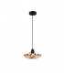 1 Light Ceiling Pendant E27 With 35cm Tiffany Shade, Red, Clear Crystal, Black - 3