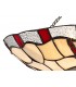 1 Light Ceiling Pendant E27 With 35cm Tiffany Shade, Red, Clear Crystal, Black - 14