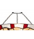 1 Light Ceiling Pendant E27 With 35cm Tiffany Shade, Red, Clear Crystal, Black - 15