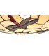 1 Light Ceiling Pendant E27 With 35cm Tiffany Shade, Red, Clear Crystal, Black - 16