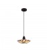 1 Light Ceiling Pendant E27 With 35cm Tiffany Shade, Blue, Clear Crystal, Black - 1