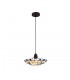 1 Light Ceiling Pendant E27 With 35cm Tiffany Shade, Blue, Clear Crystal, Black - 3
