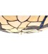 1 Light Ceiling Pendant E27 With 35cm Tiffany Shade, Blue, Clear Crystal, Black - 15