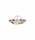 1 Light Ceiling Pendant E27 With 35cm Tiffany Shade, Blue, Clear Crystal, Black - 18