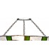 1 Light Ceiling Pendant E27 With 35cm Tiffany Shade, Green, Clear Crystal, Black - 14