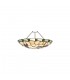 1 Light Ceiling Pendant E27 With 35cm Tiffany Shade, Green, Clear Crystal, Black - 18