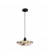 1 Light Ceiling Pendant E27 With 35cm Tiffany Shade, Amber, Clear Crystal, Black - 3