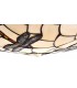 1 Light Ceiling Pendant E27 With 35cm Tiffany Shade, Amber, Clear Crystal, Black - 16