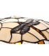 1 Light Ceiling Pendant E27 With 35cm Tiffany Shade, Amber, Clear Crystal, Black - 17