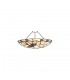 1 Light Ceiling Pendant E27 With 35cm Tiffany Shade, Amber, Clear Crystal, Black - 18