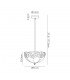 1 Light Uplighter Ceiling Pendant E27 With 30cm Tiffany Shade, Blue, Clear Crystal, Black - 2