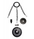 1 Light Uplighter Ceiling Pendant E27 With 30cm Tiffany Shade, Blue, Clear Crystal, Black - 12