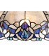 1 Light Uplighter Ceiling Pendant E27 With 30cm Tiffany Shade, Blue, Clear Crystal, Black - 14