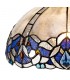 1 Light Uplighter Ceiling Pendant E27 With 30cm Tiffany Shade, Blue, Clear Crystal, Black - 15