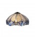2 Light Tree Like Table Lamp E27 With 40cm Tiffany Shade, Blue, Clear Crystal, Aged Antique Brass - 12