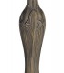 2 Light Curved Table Lamp E27 With 40cm Tiffany Shade, Blue, Clear Crystal, Aged Antique Brass - 7