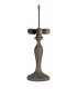 2 Light Curved Table Lamp E27 With 40cm Tiffany Shade, Blue, Clear Crystal, Aged Antique Brass - 8