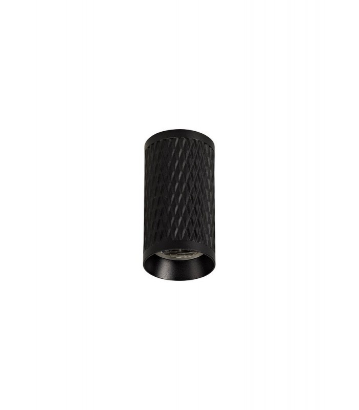 1 Light 11cm Surface Mounted Ceiling GU10, Sand Black, Acrylic Ring - 4