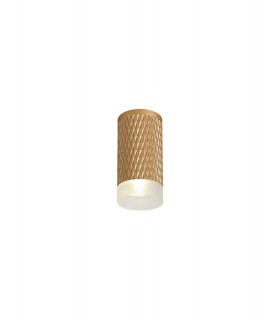 1 Light 11cm Surface Mounted Ceiling GU10, Champagne Gold, Acrylic Ring - 1
