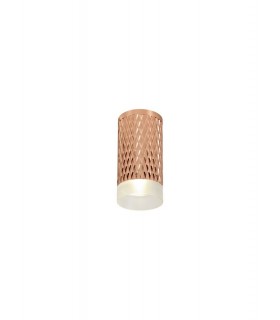 1 Light 11cm Surface Mounted Ceiling GU10, Rose Gold, Acrylic Ring - 1