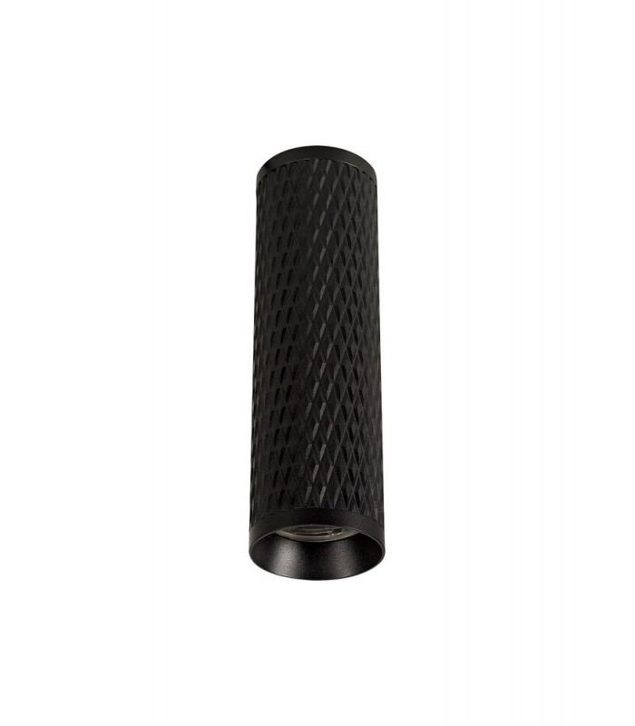 1 Light 20cm Surface Mounted Ceiling GU10, Sand Black, Acrylic Ring - 4