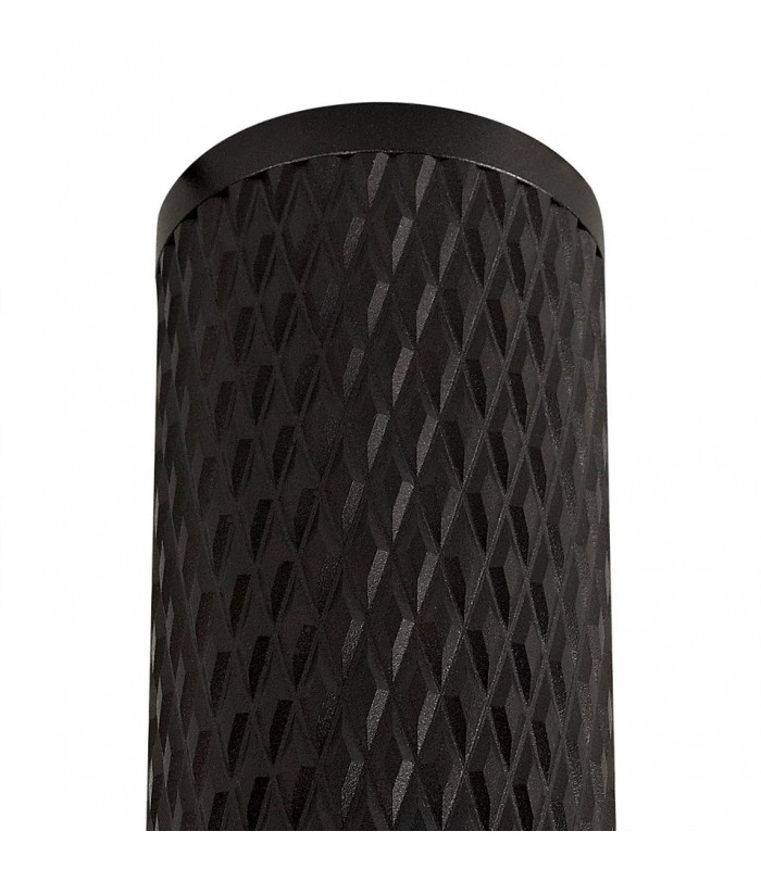 1 Light 20cm Surface Mounted Ceiling GU10, Sand Black, Acrylic Ring - 5
