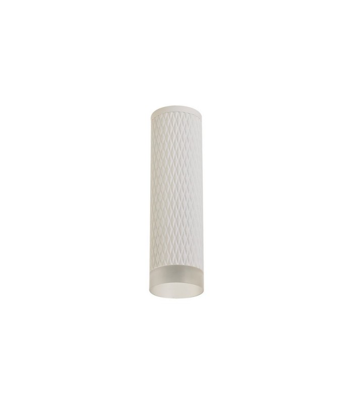 1 Light 20cm Surface Mounted Ceiling GU10, Sand White, Acrylic Ring - 3