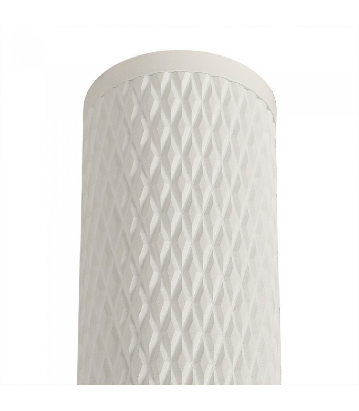 1 Light 20cm Surface Mounted Ceiling GU10, Sand White, Acrylic Ring - 5
