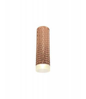 1 Light 20cm Surface Mounted Ceiling GU10, Rose Gold, Acrylic Ring - 1