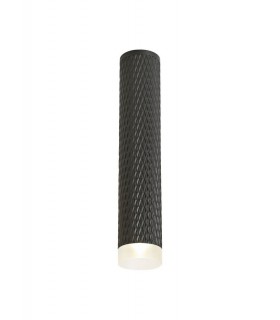 1 Light 30cm Surface Mounted Ceiling GU10, Sand Black, Acrylic Ring - 1