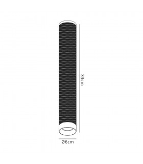 1 Light 30cm Surface Mounted Ceiling GU10, Sand Black, Acrylic Ring - 2